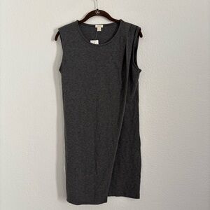NWT J. Crew Women's Size XS Gray Sleeveless Draped Tank Dress